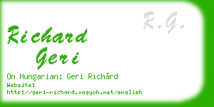 richard geri business card