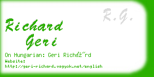 richard geri business card